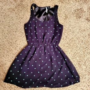 O'Neill A-Line Navy Polka Dot Dress